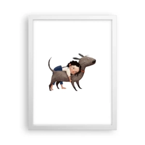 Poster in einem weißen Rahmen - Beste Freunde - 30x40 cm