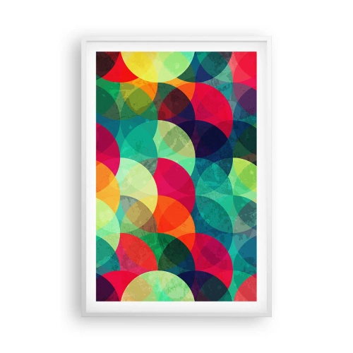 Poster in einem weißen Rahmen - Aufstieg zum Regenbogen - 61x91 cm