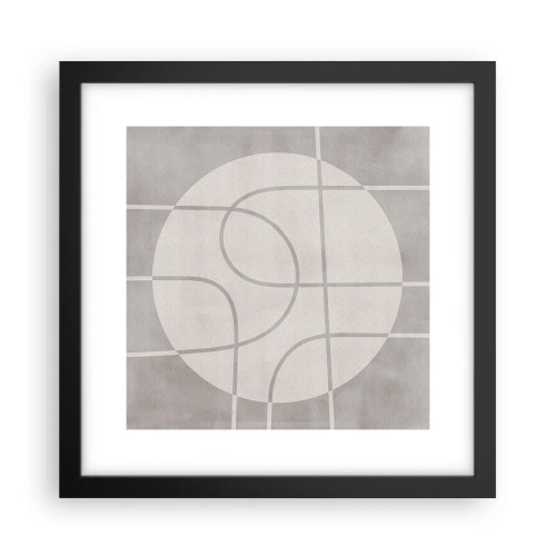 Poster in einem schwarzem Rahmen - Kreisförmig und geradeaus - 30x30 cm