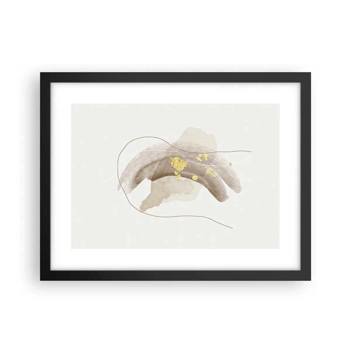 Poster in einem schwarzem Rahmen - Im Weltraum begegnet - 40x30 cm