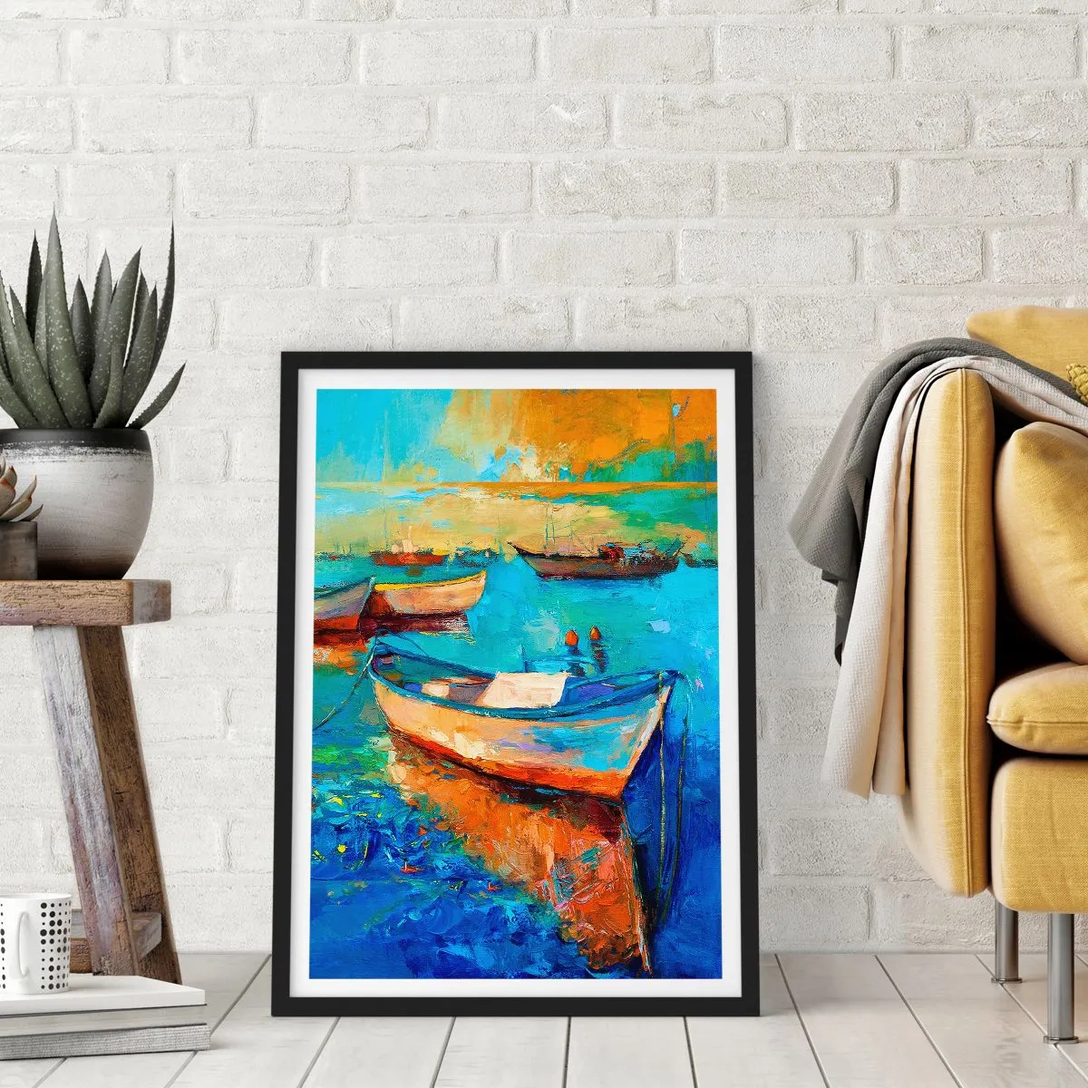 Poster in einem schwarzem Rahmen - In der südlichen Bucht - 40x50 cm
