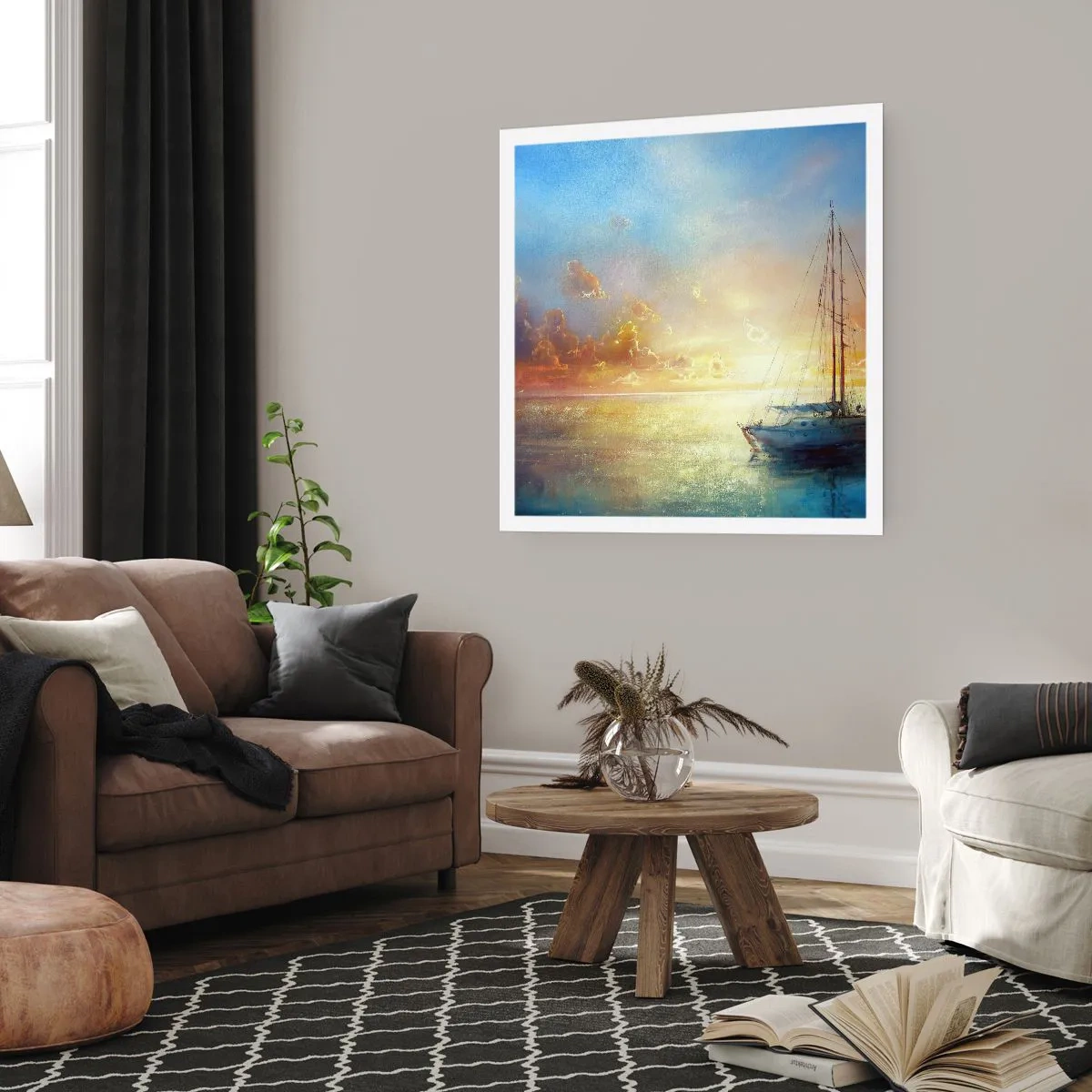 Poster - In einer goldenen Bucht - 60x60 cm