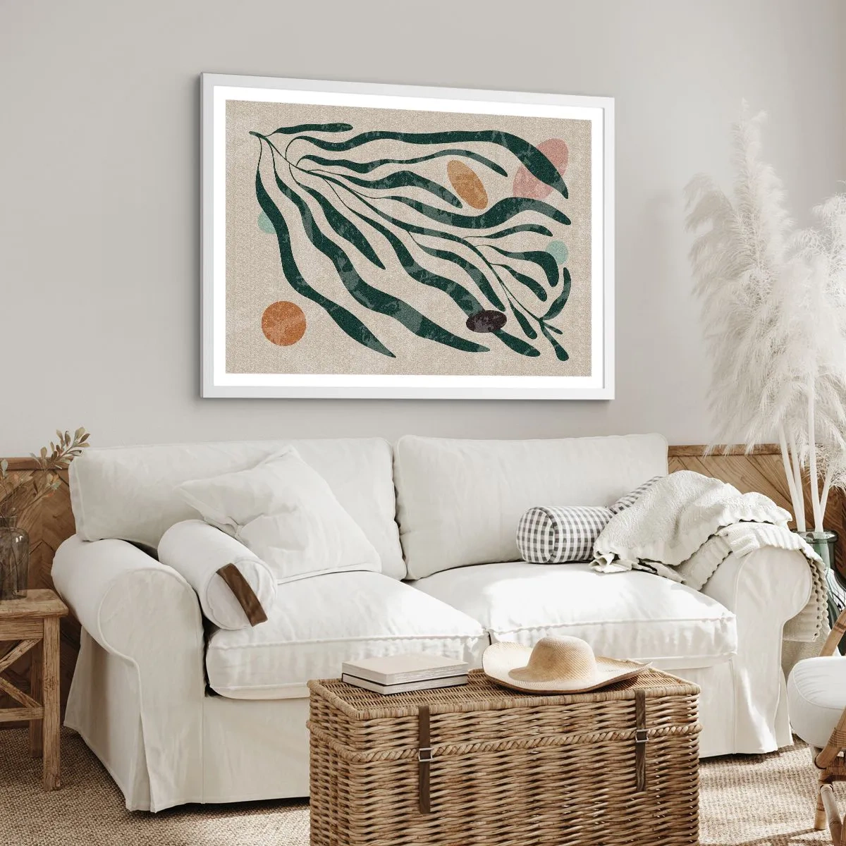 Poster in einem weißen Rahmen - Im Grünen - 100x70 cm