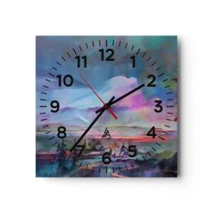 Wanduhr - Glasuhr - Unter einem wohlwollenden Himmel - 30x30 cm