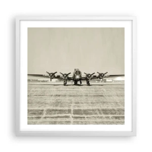 Poster in einem weißen Rahmen - Wie immer bereit - 50x50 cm