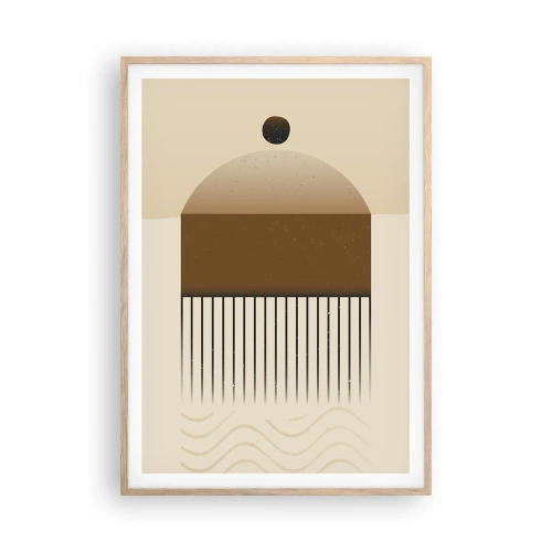 Poster in einem Rahmen aus heller Eiche - Verschiedene Staaten - 70x100 cm