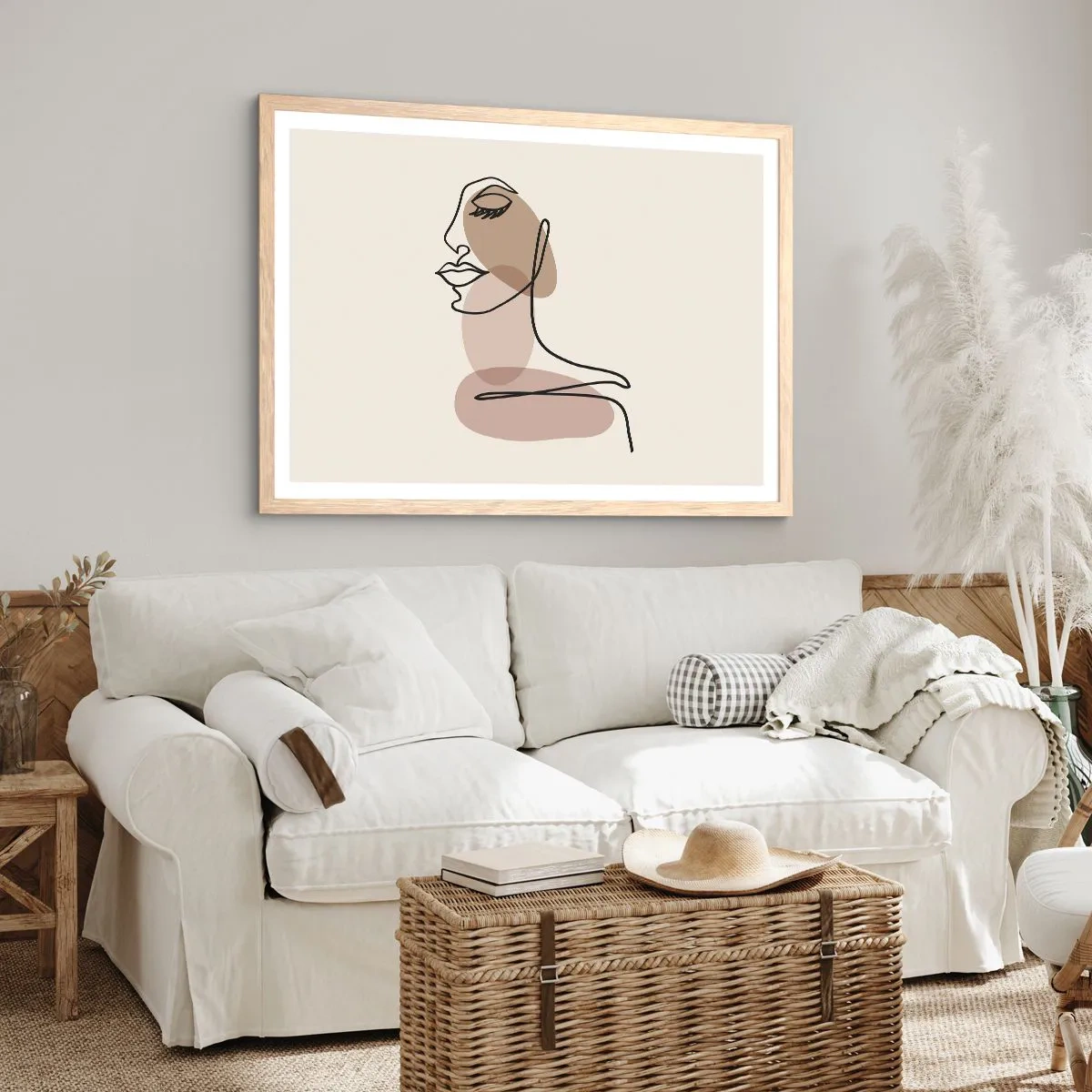 Poster in einem Rahmen aus heller Eiche - Eine gewisse Linie der Schönheit - 100x70 cm