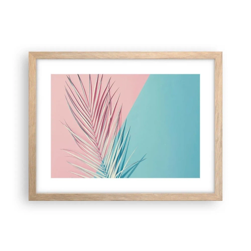 Poster in einem Rahmen aus heller Eiche - Tropischer Eindruck - 40x30 cm