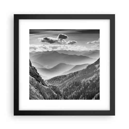 Poster in einem schwarzem Rahmen - Bis zum Horizont - 30x30 cm