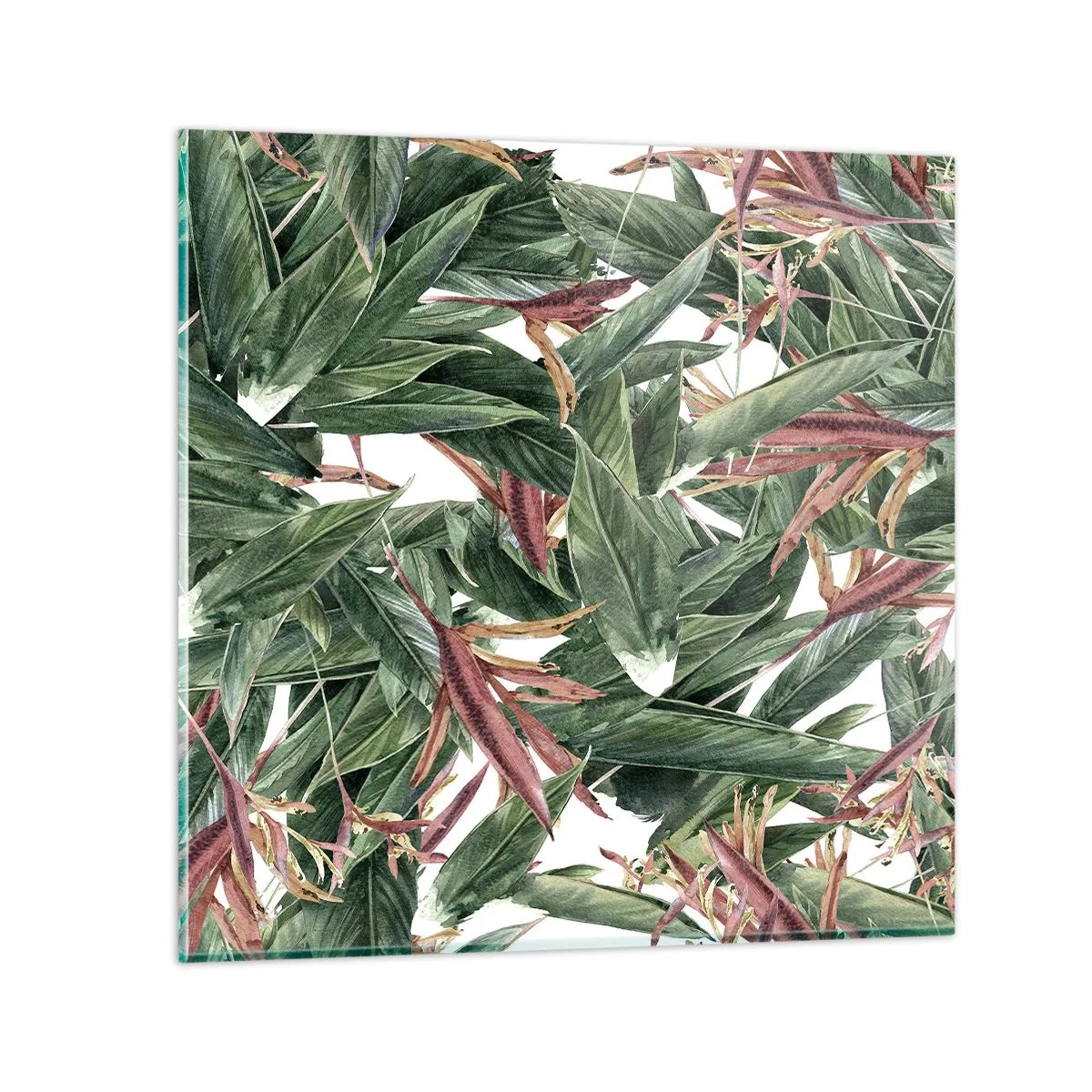 Glasbild - Bild auf glas - Smaragd-lila Dickicht - 50x50 cm
