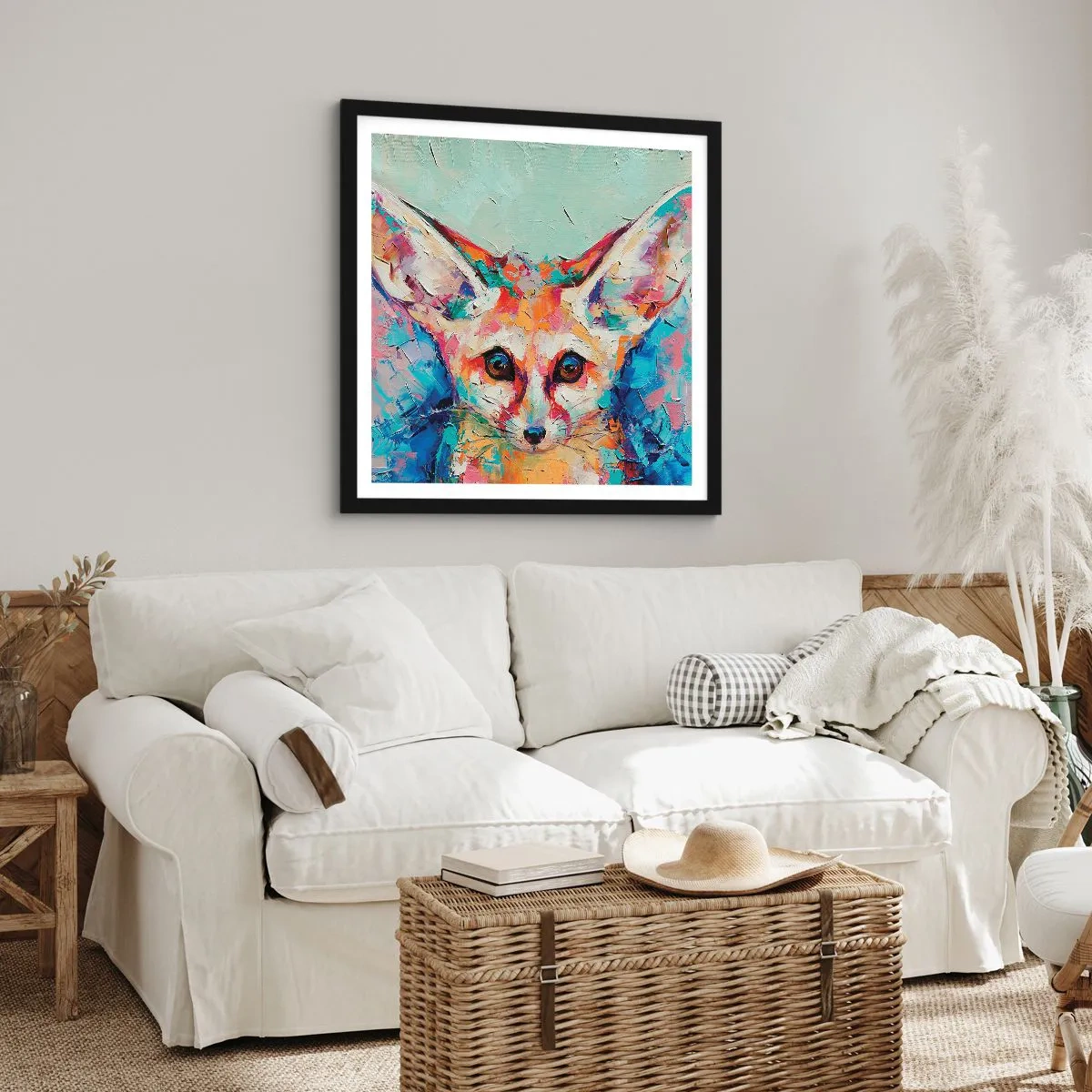 Poster in einem schwarzem Rahmen - Bist du bereit für mich? - 50x50 cm