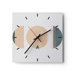 Wanduhr - Glasuhr - Ein Rad hinter dem anderen… - 40x40 cm
