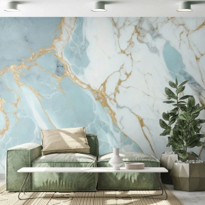 Fototapete Premium Sand - Reichtum des Steins - Art Deco, Glanz, Marmor - 300x210 cm
