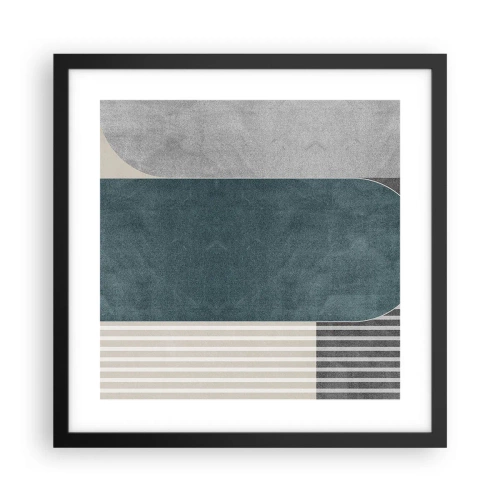 Poster in einem schwarzem Rahmen - Komposition auf der Ebene - 40x40 cm