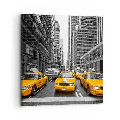 Bild auf Leinwand - Leinwandbild - Wir färben die Stadt - 70x70 cm