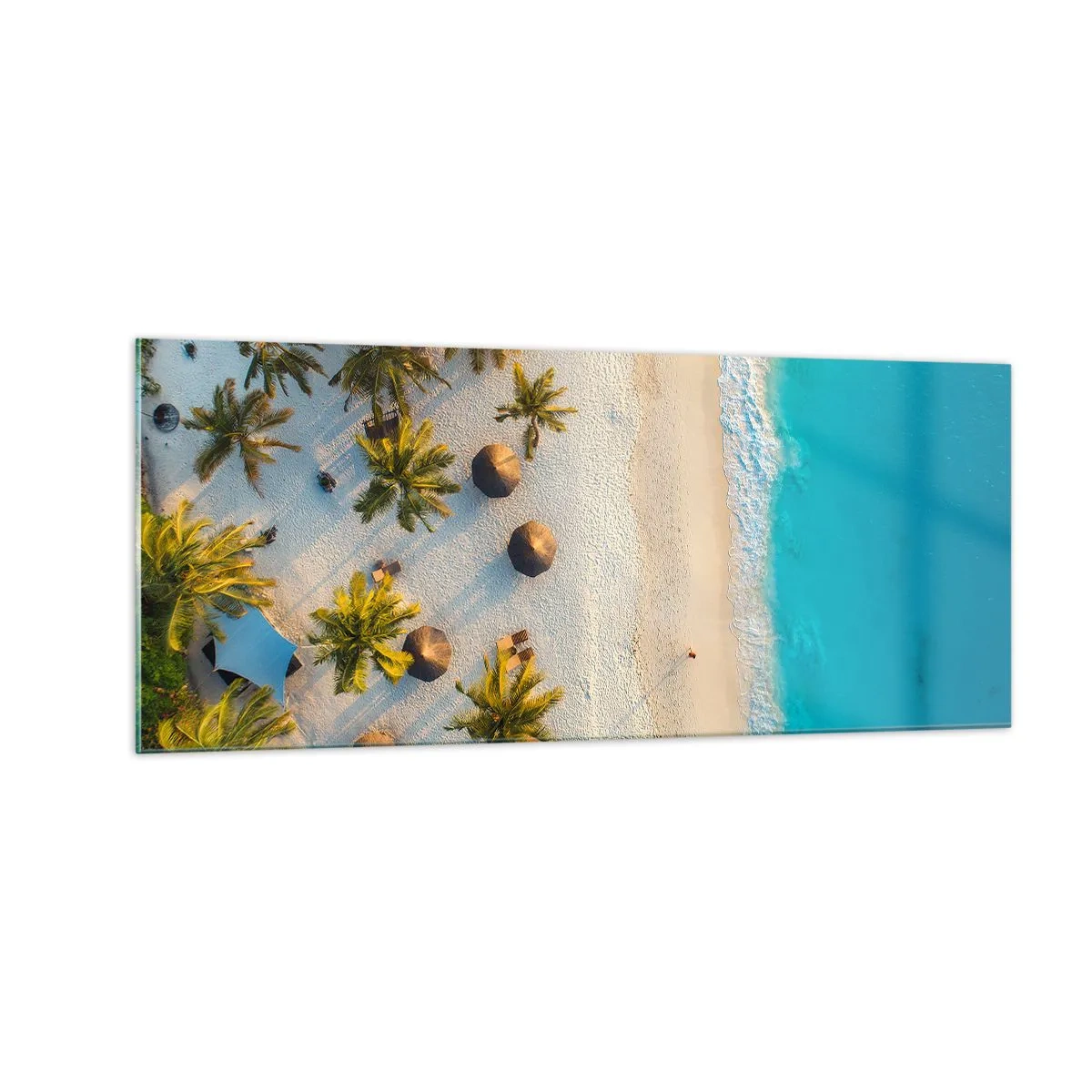 Glasbild - Bild auf glas - Willkommen im Paradies - 100x40 cm