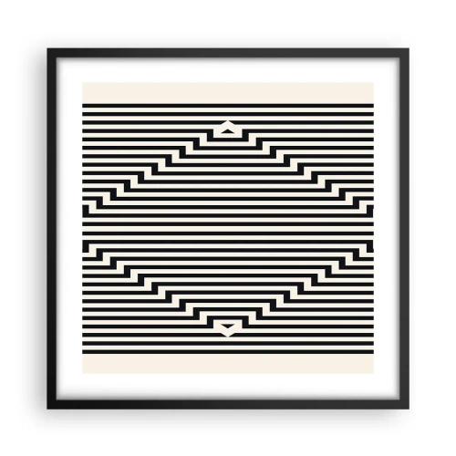 Poster in einem schwarzem Rahmen - Geometrische Illusion - 50x50 cm