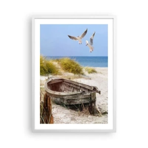 Poster in einem weißen Rahmen - In Wind gebadet - 50x70 cm