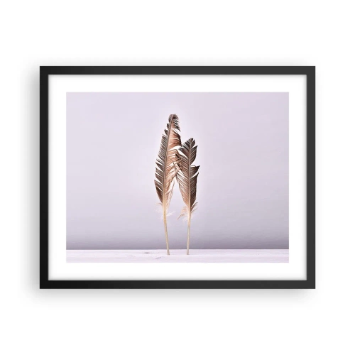 Poster in einem schwarzem Rahmen - Gegen das Nichts - 50x40 cm