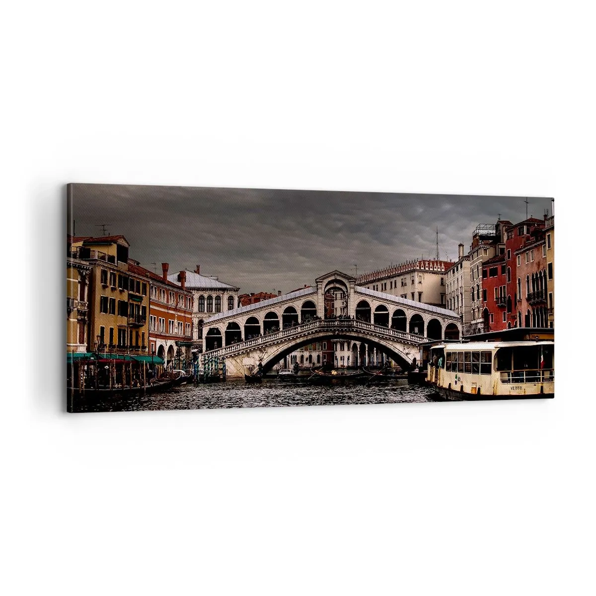 Bild auf Leinwand - Leinwandbild - Das Versprechen eines venezianischen Abends - 100x40 cm