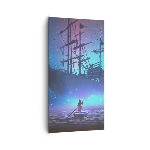 Bild auf Leinwand - Leinwandbild - Begegnung mit dem Mythos des Meeres - 65x120 cm