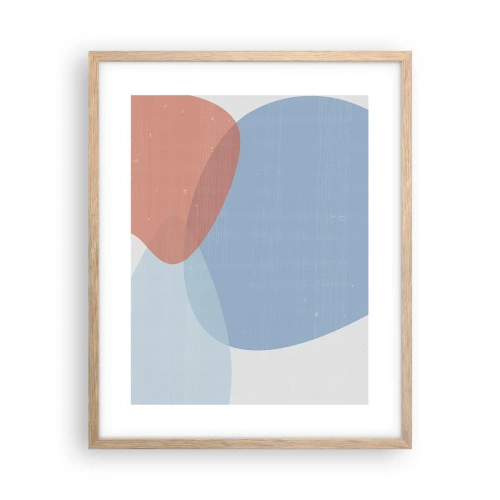 Poster in einem Rahmen aus heller Eiche - Pastellbeziehungen - 40x50 cm