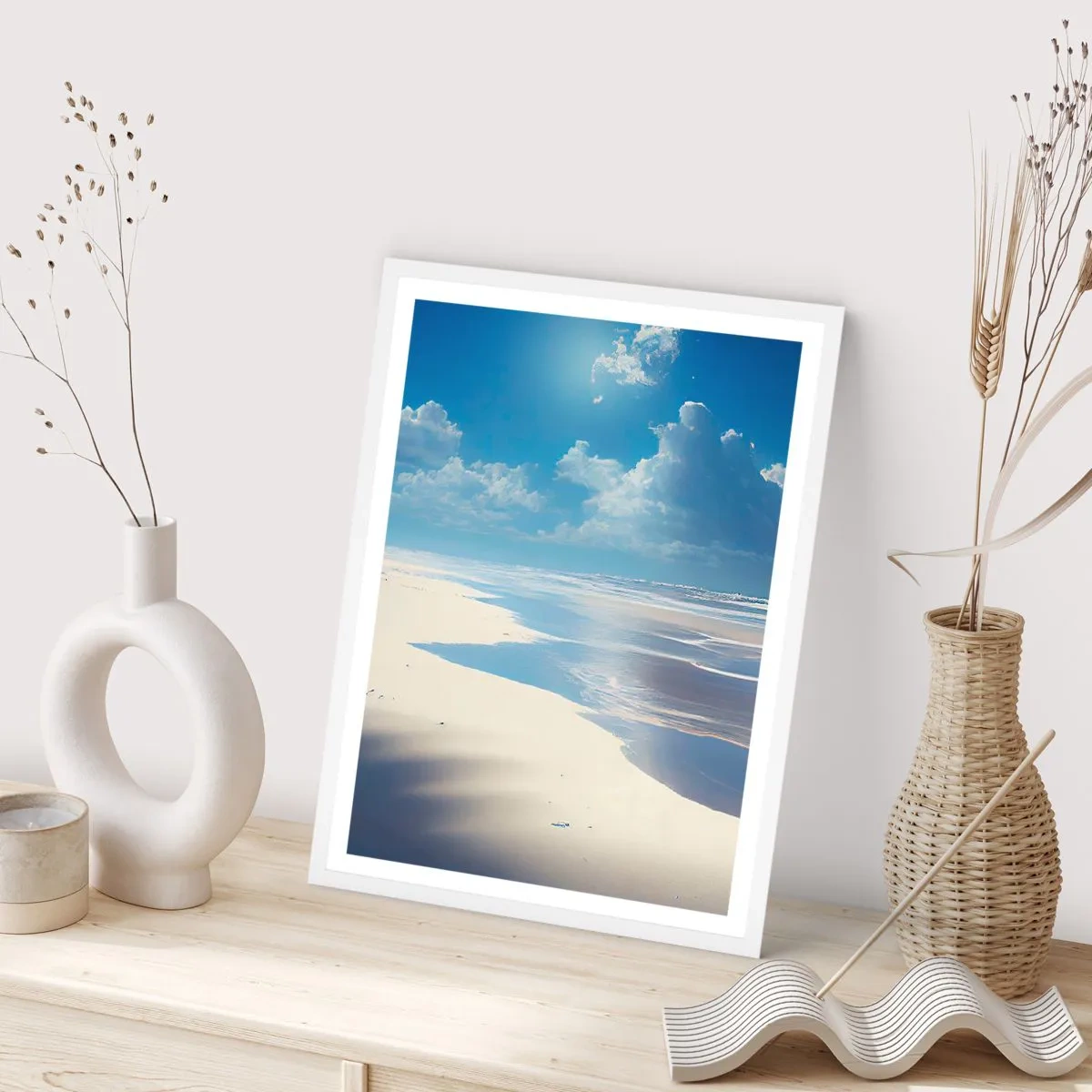 Poster in einem weißen Rahmen - Paradiesischer Urlaub - 61x91 cm