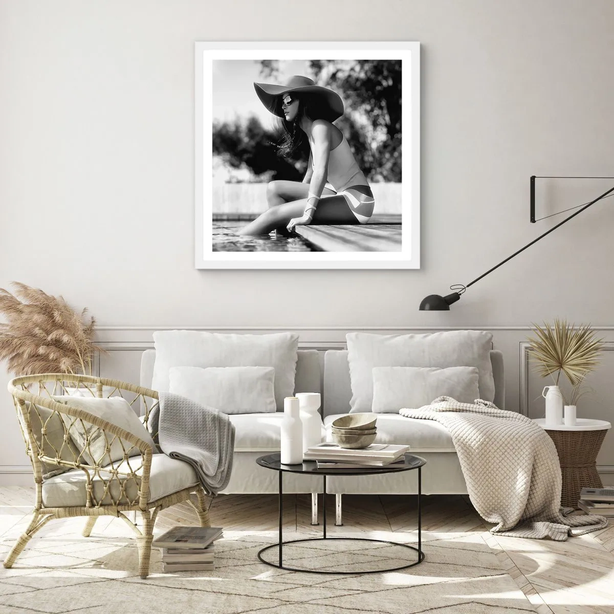 Poster in einem weißen Rahmen - Sommertraum - 40x40 cm
