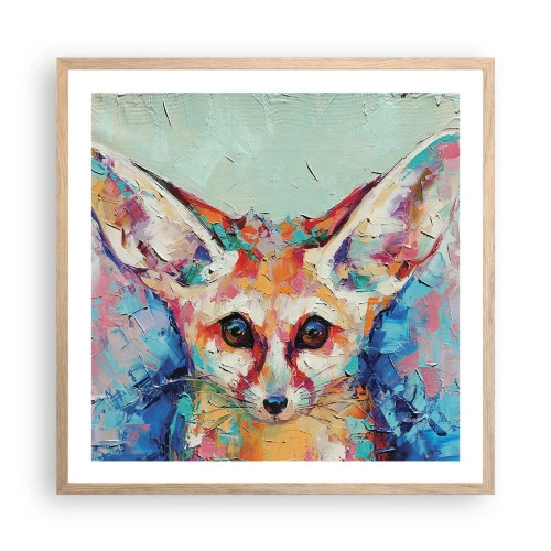 Poster in einem Rahmen aus heller Eiche - Bist du bereit für mich? - 60x60 cm