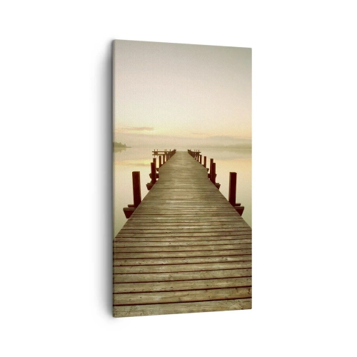 Bild auf Leinwand - Leinwandbild - Tagesanbruch, Morgendämmerung, Licht - 45x80 cm
