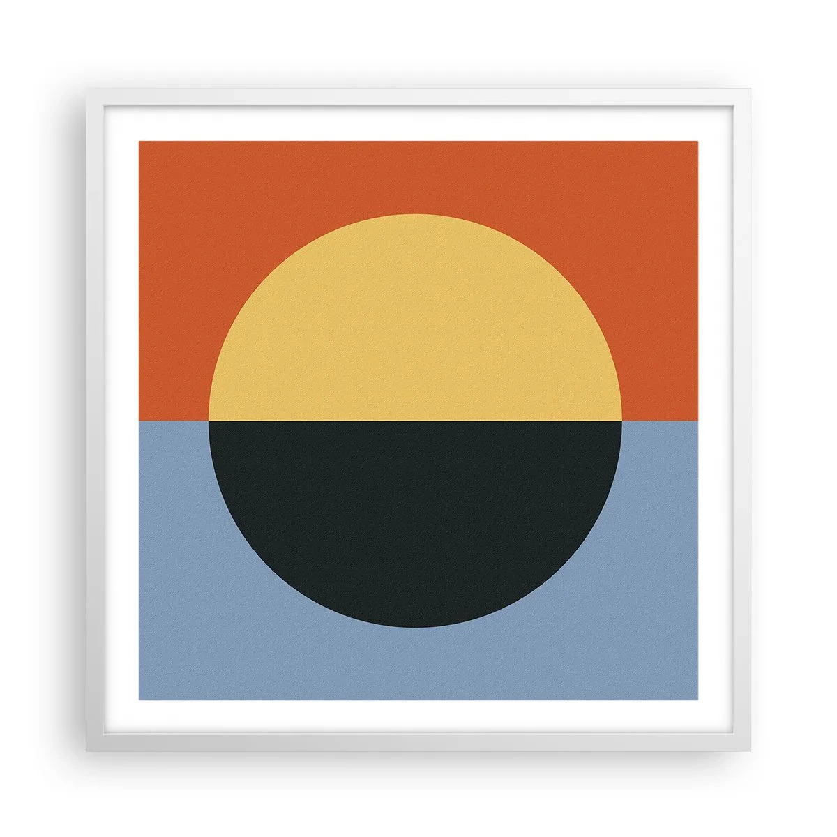 Poster in einem weißen Rahmen - Eine Komposition aus Wärme und Kühle - 60x60 cm