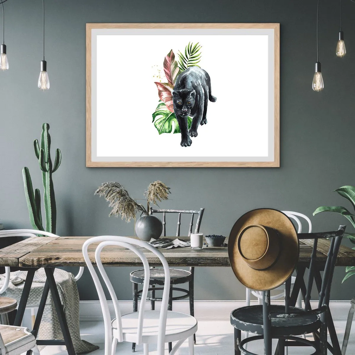 Poster in einem Rahmen aus heller Eiche - Wildheit des Herzens - 50x40 cm