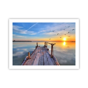 Poster - Lauf direkt der Sonne entgegen - 70x50 cm