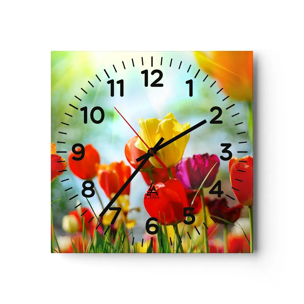 Wanduhr - Glasuhr - Alle Farben der Sonne - 40x40 cm