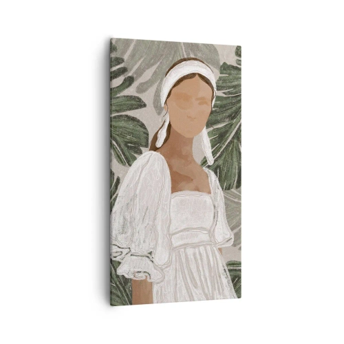 Bild auf Leinwand - Leinwandbild - Exotisches Porträt - 55x100 cm