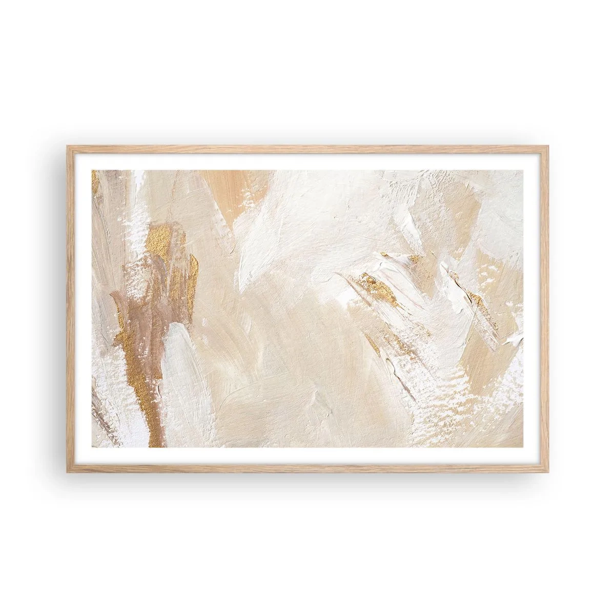 Poster in einem Rahmen aus heller Eiche - Pastellkomposition - 91x61 cm