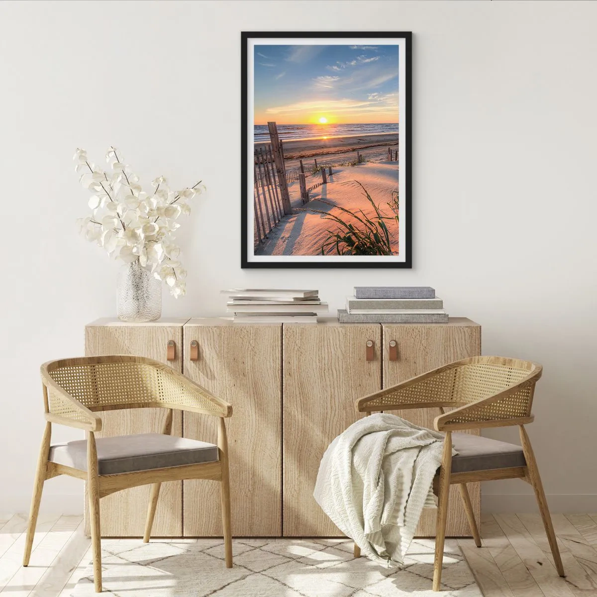 Poster in einem schwarzem Rahmen - Schein und Schatten des Windes - 70x100 cm