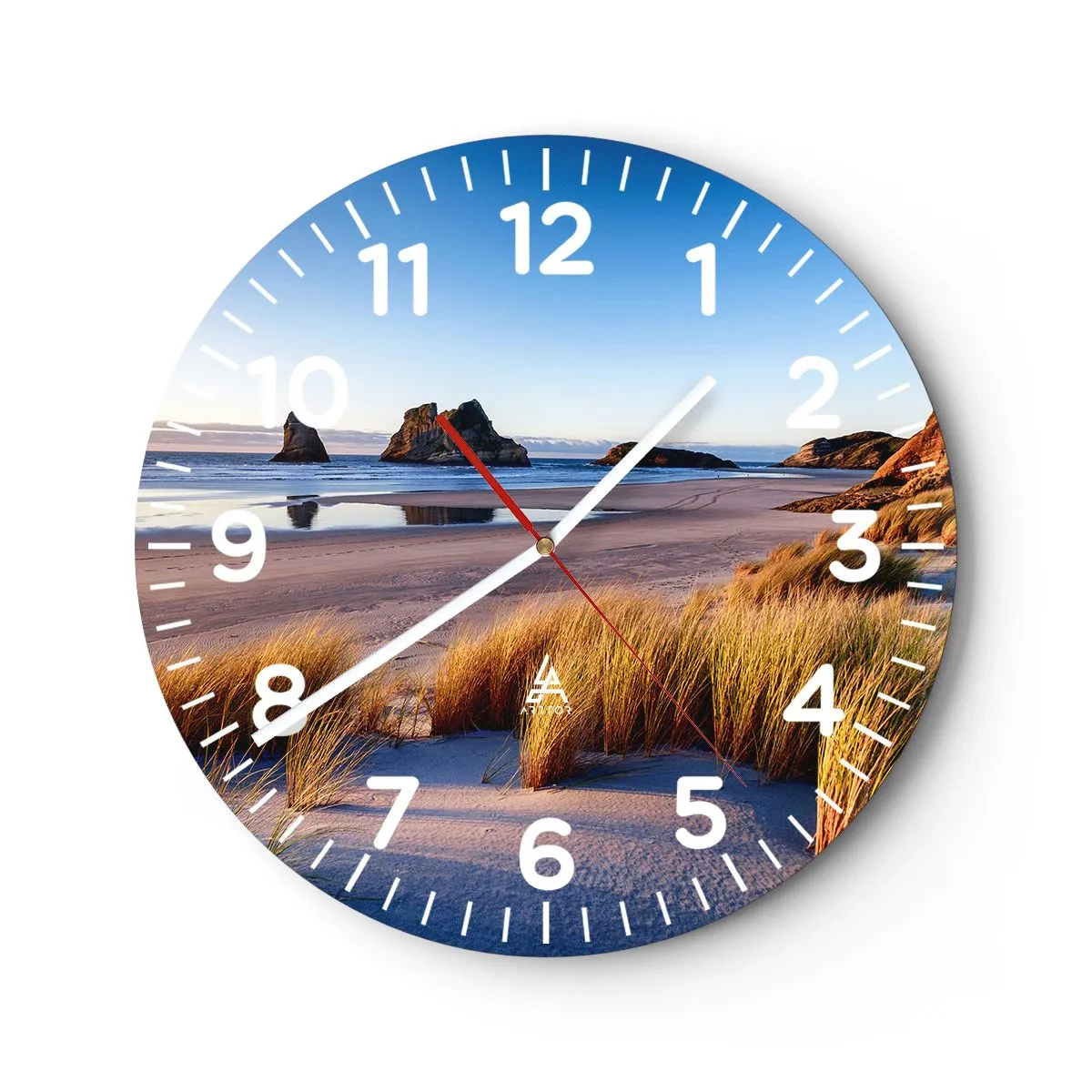 Wanduhr - Glasuhr - Für Friedenssuchende - 40x40 cm