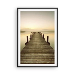 Poster in einem schwarzem Rahmen - Tagesanbruch, Morgendämmerung, Licht - 61x91 cm