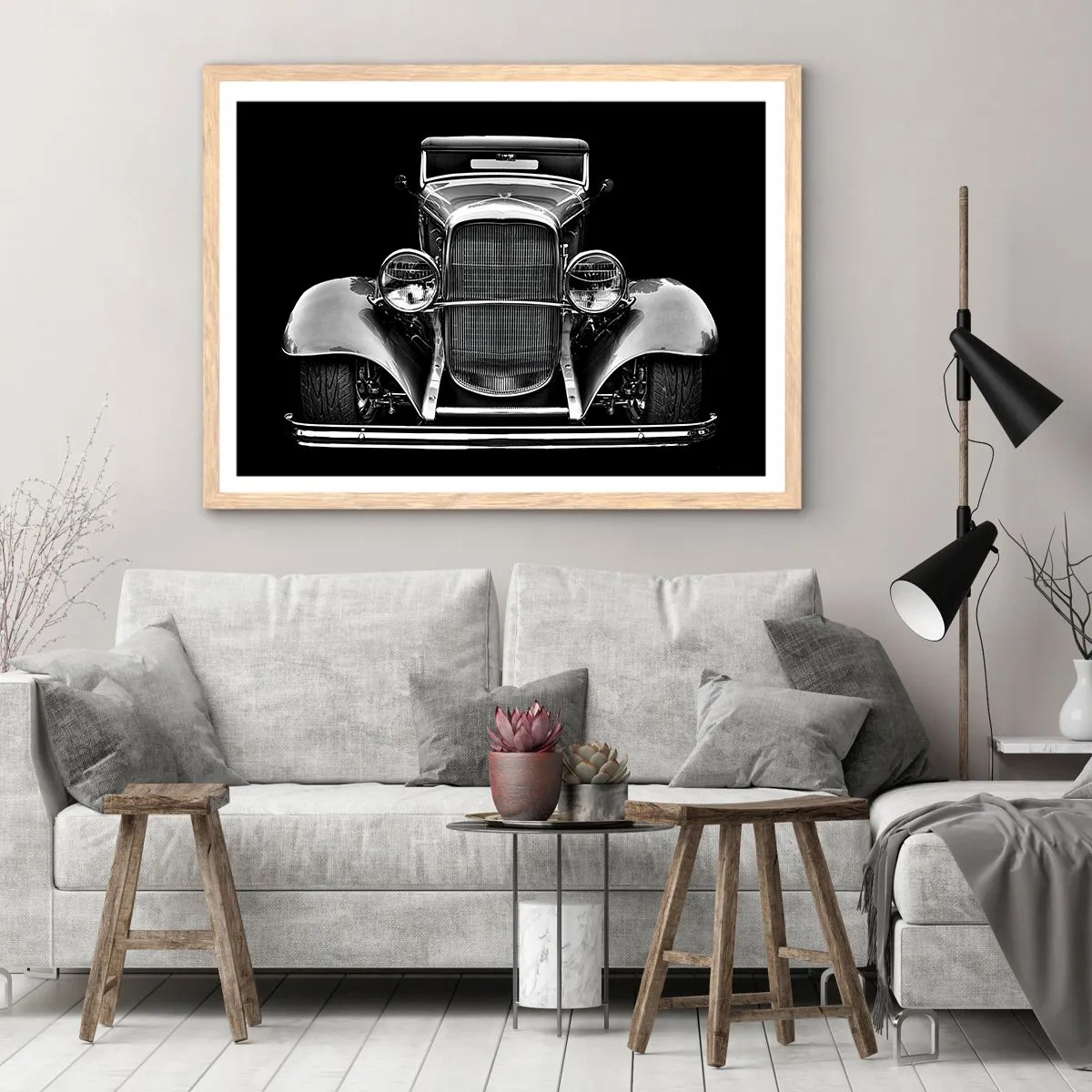 Poster in einem Rahmen aus heller Eiche - Wahrer Gentleman - 70x50 cm