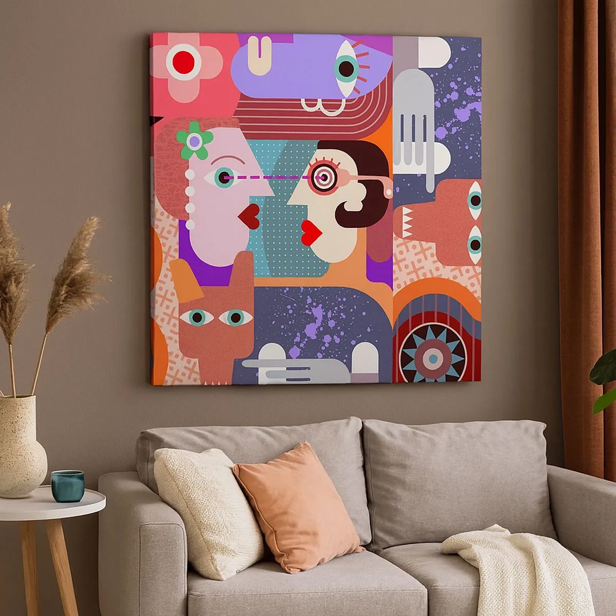 Bild auf Leinwand - Leinwandbild - Augenhöhe - 30x30 cm