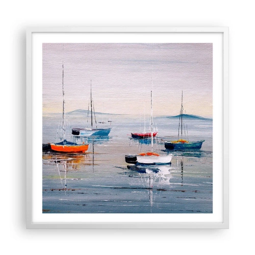 Poster in einem weißen Rahmen - Wohlverdiente Ruhe - 60x60 cm