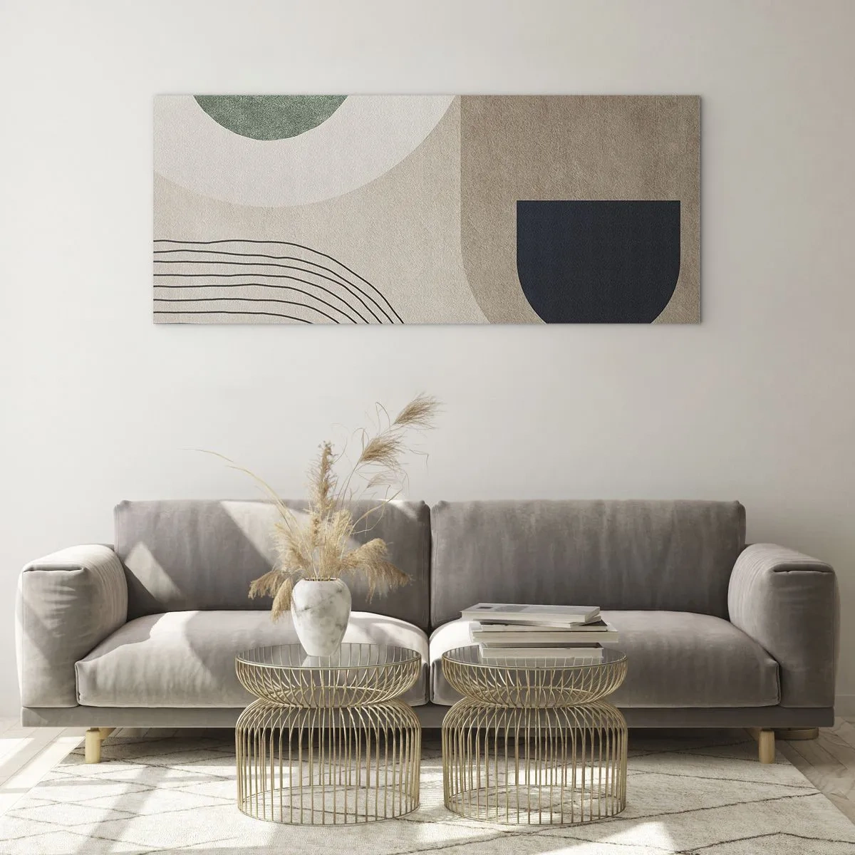 Glasbild - Bild auf glas - Sanftheit des Ovals - 100x40 cm