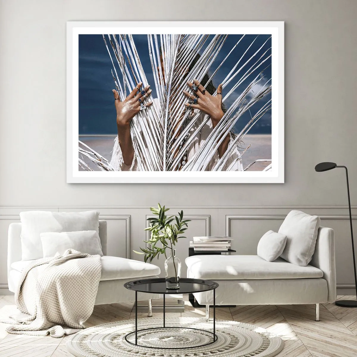 Poster in einem weißen Rahmen - Das Mädchen des Schamanen? - 50x40 cm