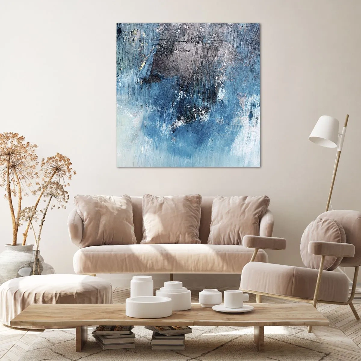 Bild auf Leinwand - Leinwandbild - Rhapsodie in Blau - 60x60 cm
