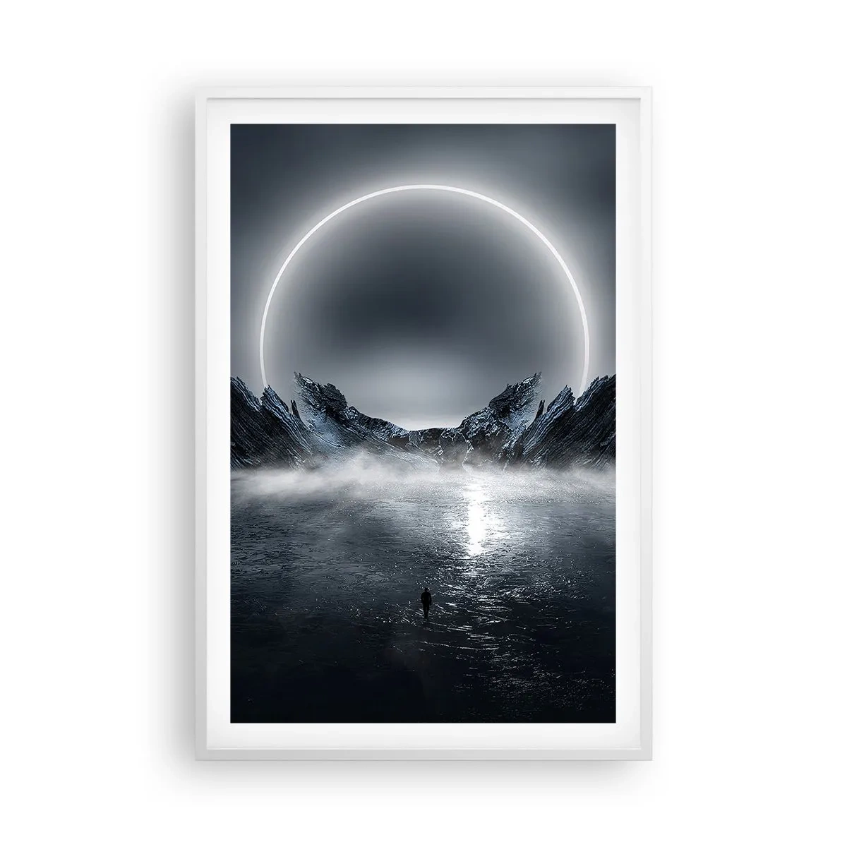 Poster in einem weißen Rahmen - Ende der Geschichte - 61x91 cm