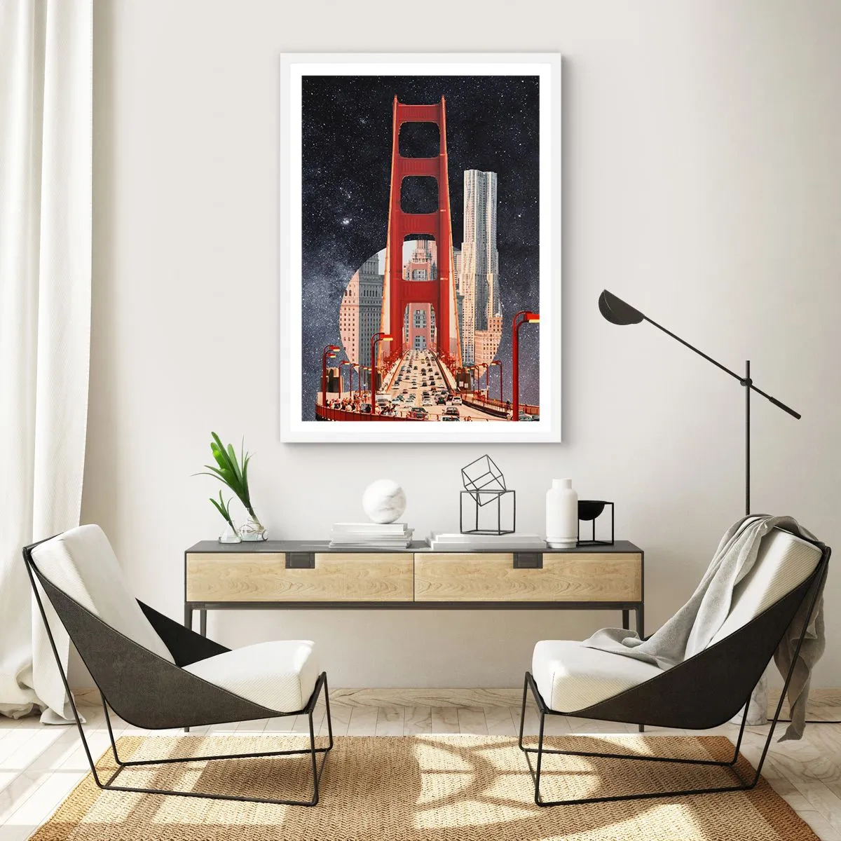 Poster in einem weißen Rahmen - Immer im Mittelpunkt - 40x50 cm