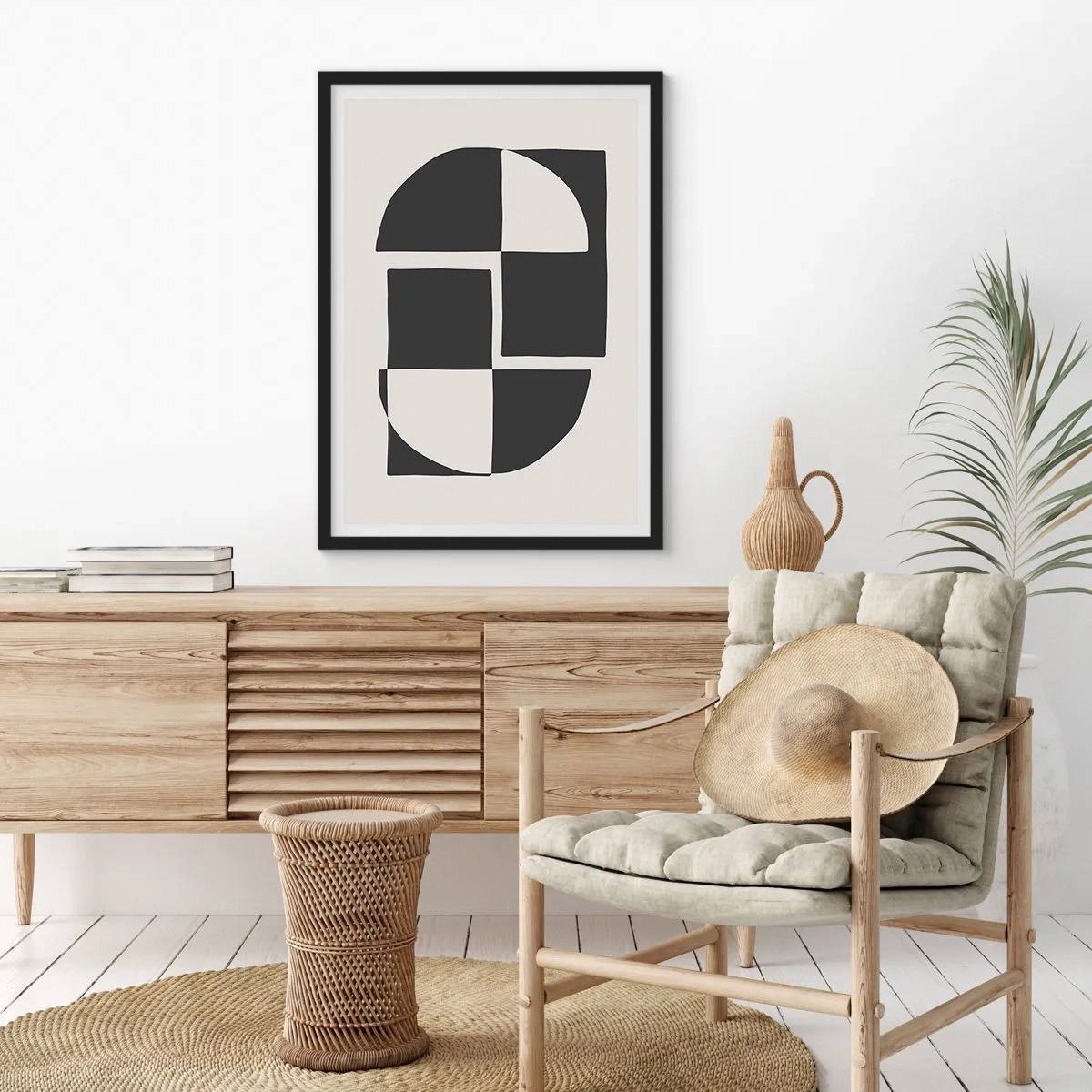 Poster in einem schwarzem Rahmen - Antithese - Synthese - 30x40 cm