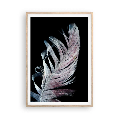 Poster in einem Rahmen aus heller Eiche - Denke an Berührung - 70x100 cm