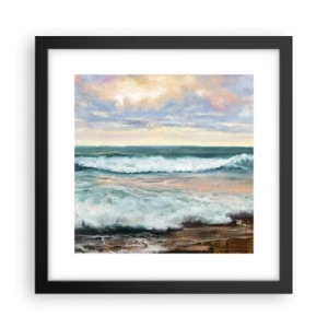 Poster in einem schwarzem Rahmen - Hier werden Sie Ihre Seele baumeln lassen - 30x30 cm